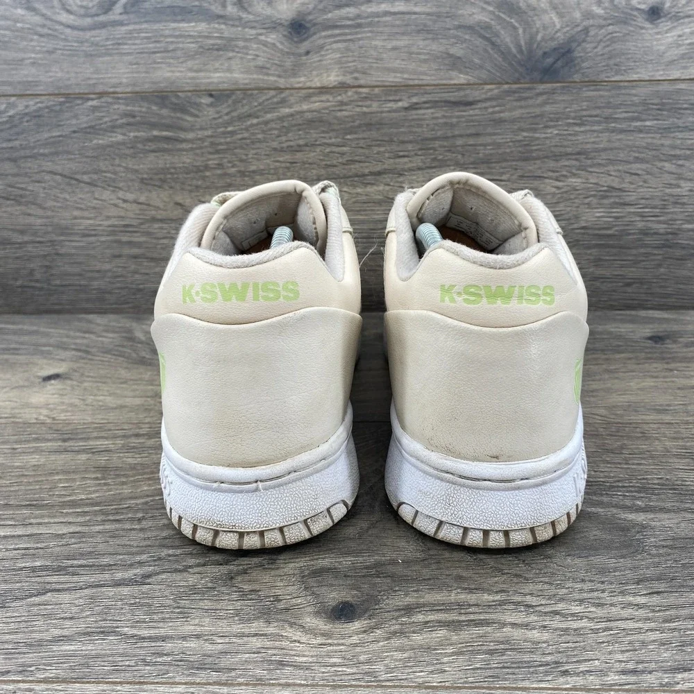 K-Swiss Gstaad Low Top Leather Tennis Sneakers Shoes Women's‎ Size 8 Beige White